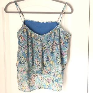 Gap sleeveless floral blouse